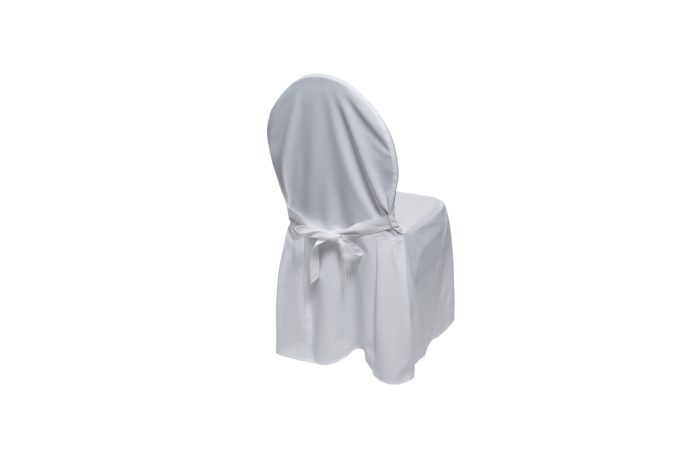 Stuhlhusse mit Schleife weiß